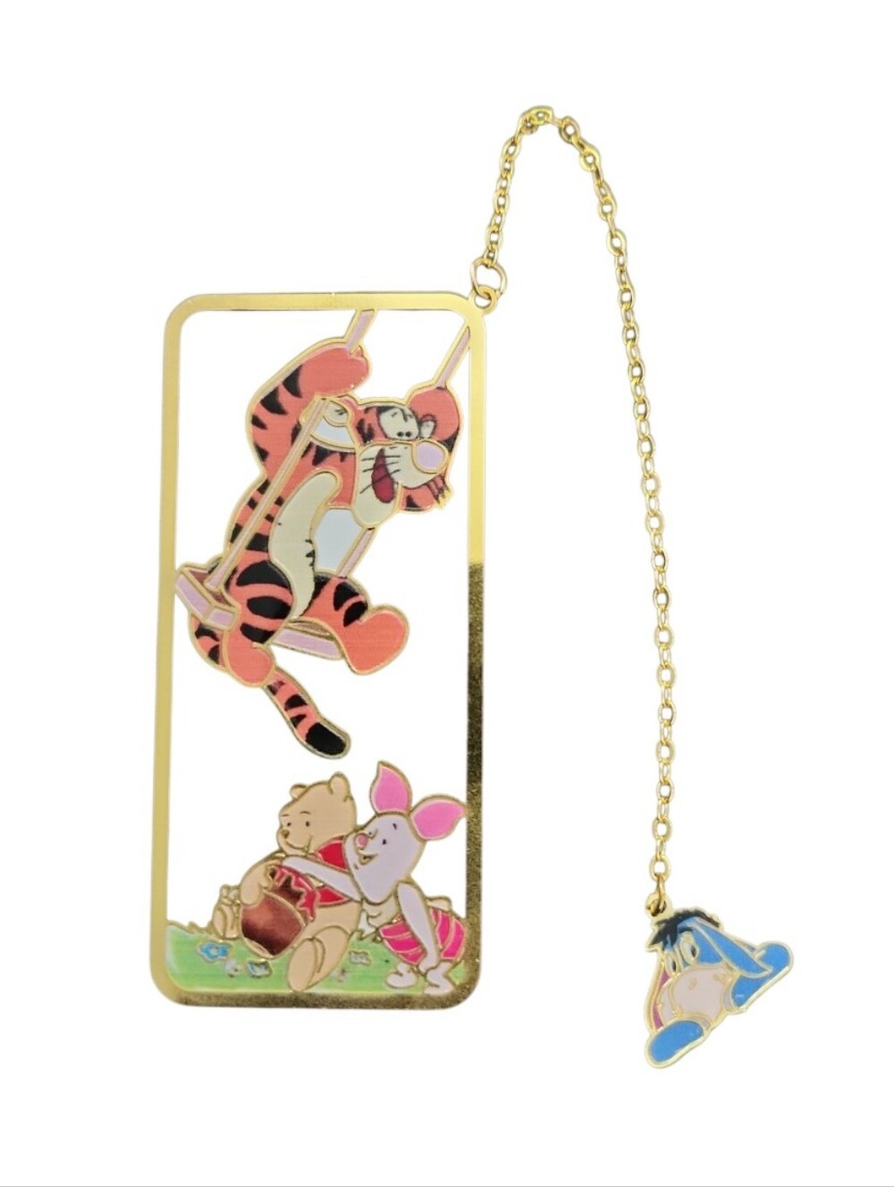 Winnie the Pooh Tiger in Swing with Friends Thin Metal Bookmark